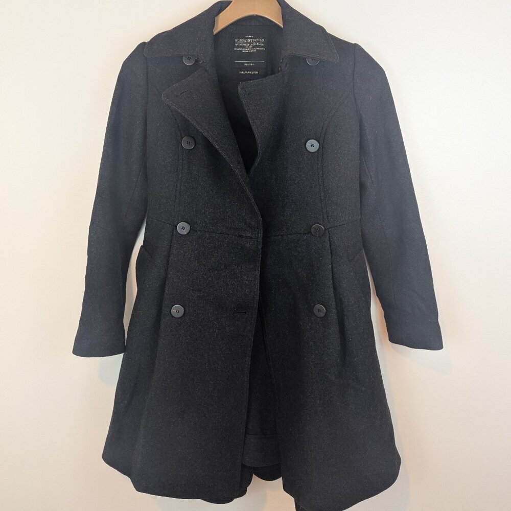 All Saints Hepburn Coat in Black, Sz 4
